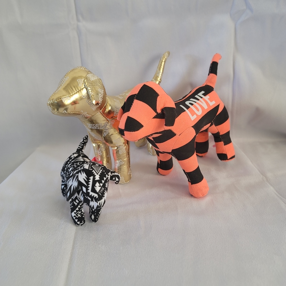 Pink Victoria Secret Mini Dog set of three